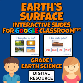 Preview of Earth's Surface Interactive Slides for Google Classroom Digital Resource