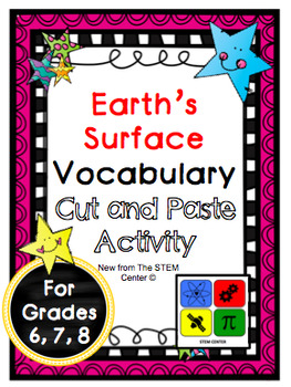 Preview of Earth's Surface Vocabulary Activity