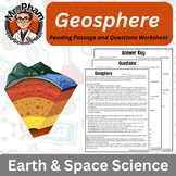 Earth's System: Geosphere Reading Passage and Questions Worksheet