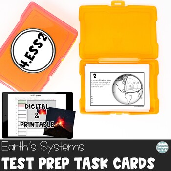 Preview of Earth’s Systems - Science Test Prep Task Cards 4.ESS2 - TNReady