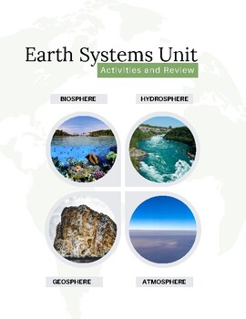 Preview of Earth's Systems Unit - Student Activities and Review