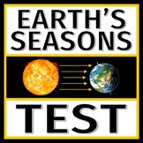 Earth's Tilt Seasons Test Assessment Middle School NGSS Al