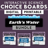 Earth's Water |  Digital + Printable Choice Boards Bundle 