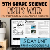 Earth's Water | Graphing Distribution of Water | NGSS | 5-