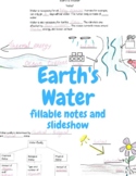 Earth's Water Note's coloring fillable