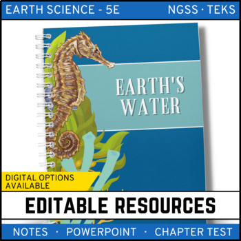 Preview of Earth's Waters Notes, PowerPoint and Test