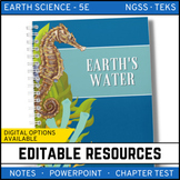 Earth's Waters Notes, PowerPoint and Test