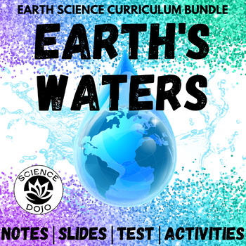 Preview of Earth's Waters and Oceans Unit Bundle | Ocean Floor, Currents Science Notebook