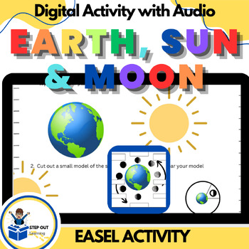 Preview of Earth, sun + moon independent learning/ research worksheets  3rd grade science