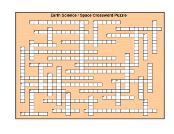 Preview of EarthScience:Space Crossword Puzzle