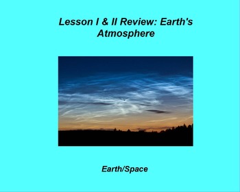Preview of Earth/Space ActivInspire Review Lesson I and II "Atmosphere and Energy Transfer"