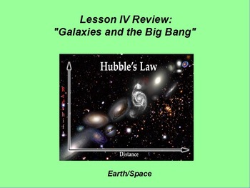 Preview of Earth/Space ActivInspire Review Lesson IV "Galaxies and the Big Bang"