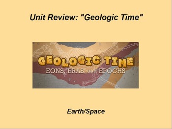 Preview of Earth/Space ActivInspire Unit Assessment Review "Geologic Time"