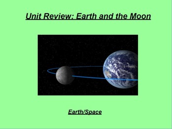 Preview of Earth/Space ActivInspire Unit Assessment Review "Planet Earth and the Moon"
