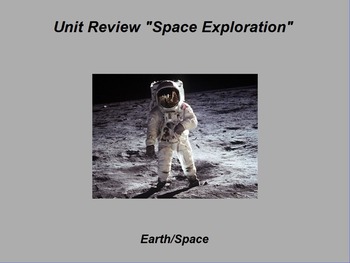 Preview of Earth/Space ActivInspire Unit XI Assessment Review "Exploring Space"