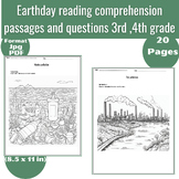 Earthday reading comprehension passages ,coloring pages an