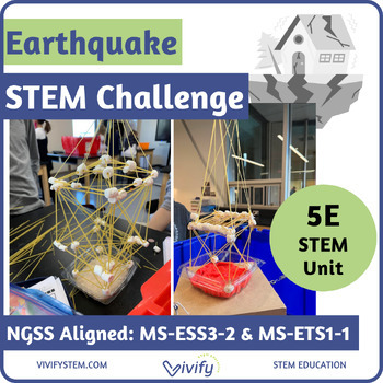 Preview of Earthquake 5E STEM Challenge (MS-ESS3-2 & MS-ETS1-1)