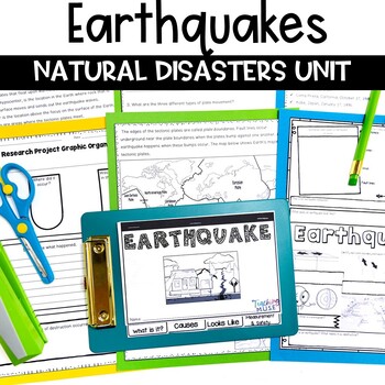 Preview of Earthquakes Activities Natural Disaster Unit