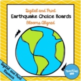 Earthquake Choice Board  (Digital and Print )