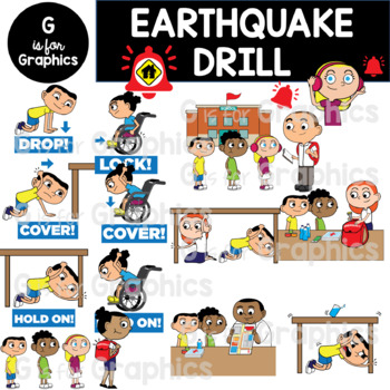 Preview of Earthquake Drill Clipart