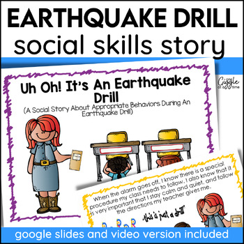 Preview of Social Stories Earthquake Drill Routines Procedures Student Safety Plan 