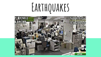 Preview of Earthquake Lithosphere Earth Science Slideshows, Notes and Building Project