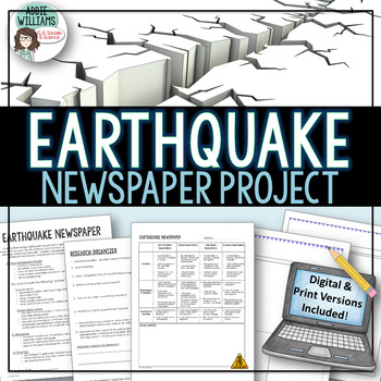 Preview of Earthquake Project - Print & Digital Activity