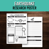 Earthquake Research Poster Project Template | Natural Disa