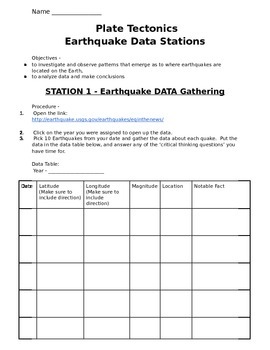 Preview of Earthquake Stations 1-3