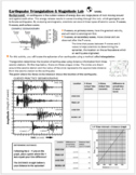 Earthquake Triangulation and Magnitude Lab Activity