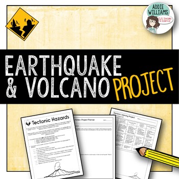 Preview of Earthquake / Volcano Project - Tectonic Hazards