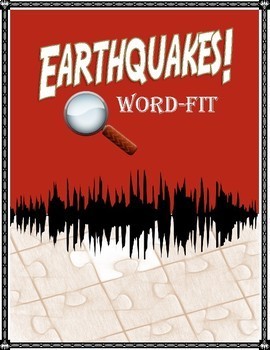 Preview of Earthquake Vocabulary Review WordFit puzzle; Earth Science