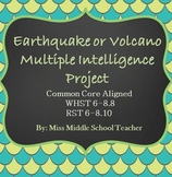 Earthquake or Volcano Multiple Intelligence Project