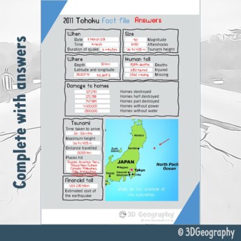 Earthquake worksheets complete with answers by Ian Jeffery | TpT