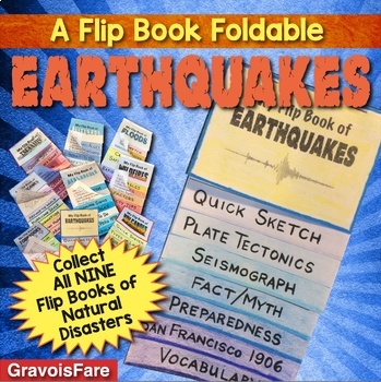 Preview of Earthquakes: A Foldable of Natural Disasters — Research, Interactive Notebook