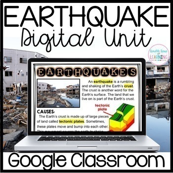 Preview of Earthquakes Digital Distance Learning Unit for Google Classroom 