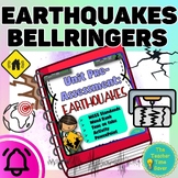 Earthquakes Bell-ringers Activity & Slides- Seisic Waves E