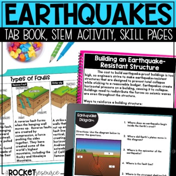 Preview of Earthquakes Activities Reading Passages | Natural Disasters Activities 