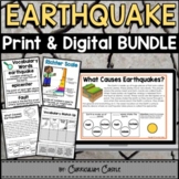 Earthquakes Natural Disasters Print & Digital Activities BUNDLE