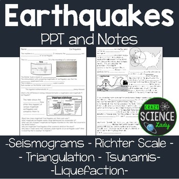 Preview of Earthquakes - Tsunamis - Triangulation - PPT and Notes