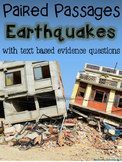 Earthquakes Paired Passages with Text Based Evidence Questions