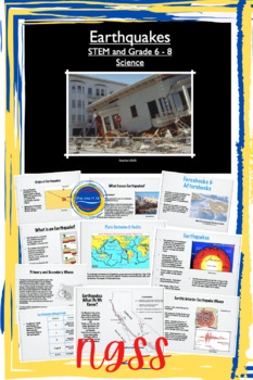 earthquakes stem and grades 6 8 science lesson by mrs lena tpt