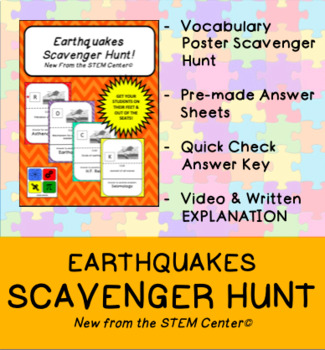 Preview of Earthquakes Scavenger Hunt