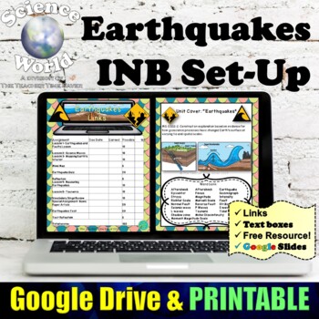 Preview of Earthquakes Science Notebook Set-up | Google Slides & Digital