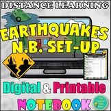 Earthquakes Seismic Waves Digital Notebook Handout | Earth