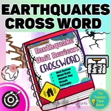 Earthquakes Crossword Puzzle Science Worksheet 