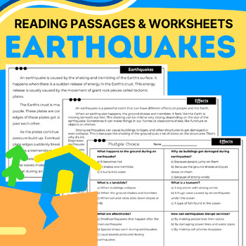 Preview of Earthquakes Unit {Reading Passages, Worksheets, and Assessment}