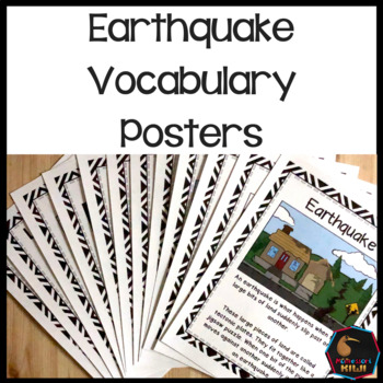 Preview of Earthquakes Vocabulary  Posters