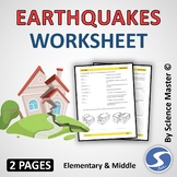 Earthquake Worksheet Teaching Resources | Teachers Pay Teachers
