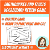Earthquakes and Faults - FUN Science Vocabulary Review Game